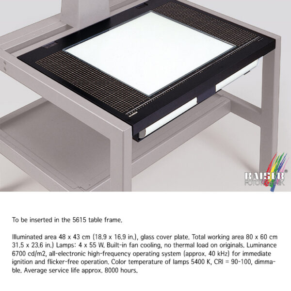 카이저 Trans-Illuminator for rePro, 5617/rePro용 트랜스 일루미네이터(Table Frame 5615 전용)