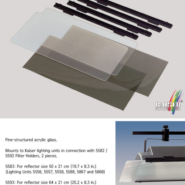 카이저 Diffusion Screens, 5593 /Lighting Units 5056용 디퓨전 스크린/Filter Holder 5592 슬라이드 2개