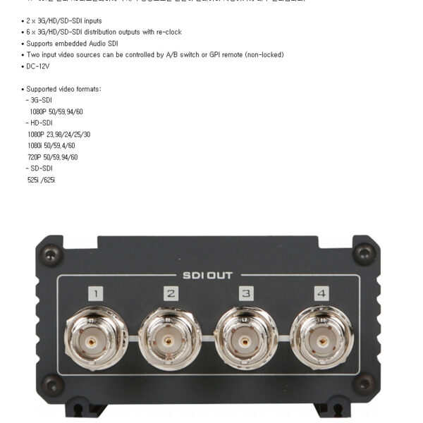 데이타비디오 VP-597 증폭기 HD/SD-SDI Distribution Amplifier